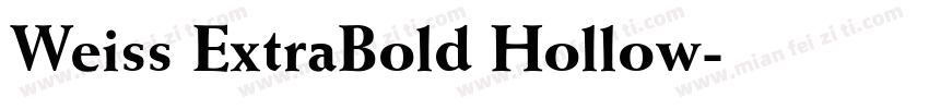 Weiss ExtraBold Hollow字体转换